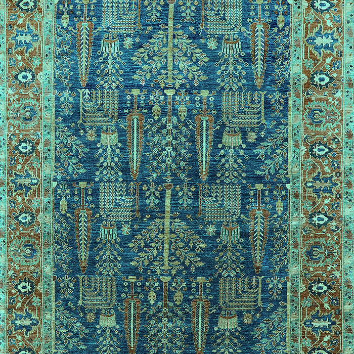 Oriental Turquoise Industrial Rug, urb2316turq
