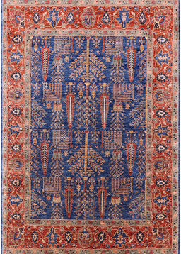 Mid-Century Modern Dark Raspberry Purple Oriental Rug, urb2316