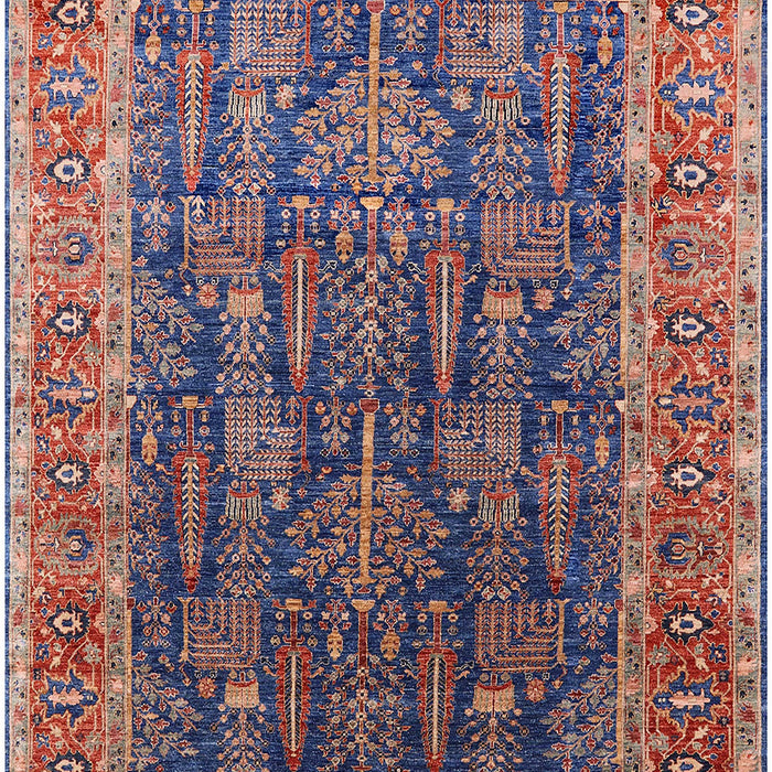 Mid-Century Modern Dark Raspberry Purple Oriental Rug, urb2316