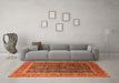 Machine Washable Oriental Orange Industrial Area Rugs in a Living Room, wshurb2316org