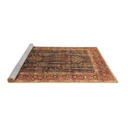 Sideview of Machine Washable Oriental Brown Industrial Rug, wshurb2316brn
