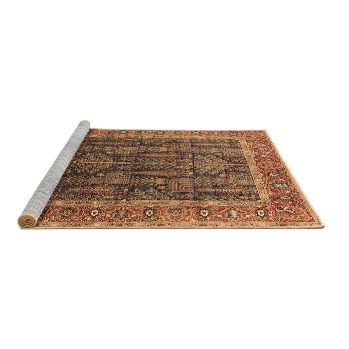 Sideview of Machine Washable Oriental Brown Industrial Rug, wshurb2316brn