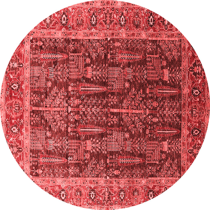 Machine Washable Oriental Red Industrial Rug, wshurb2316red