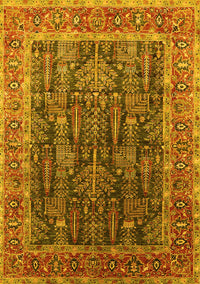 Oriental Yellow Industrial Rug, urb2316yw