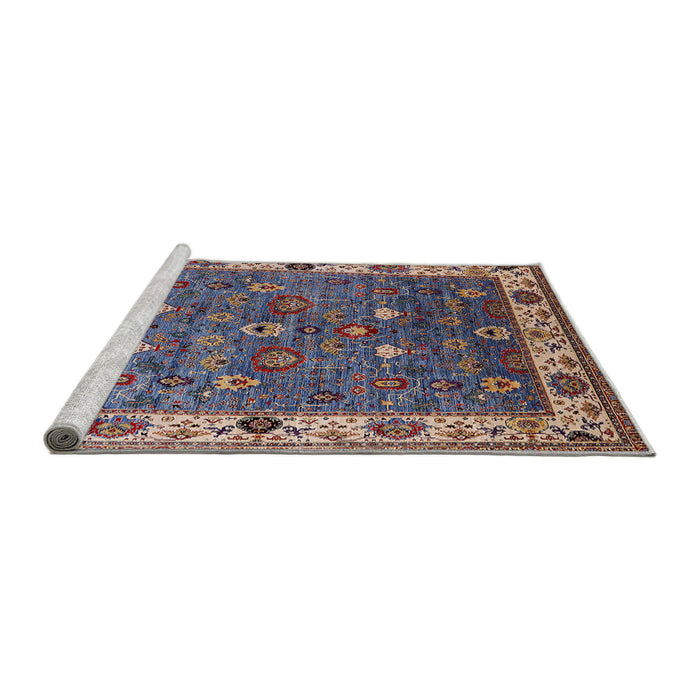 Sideview of Machine Washable Industrial Modern Velvet Maroon Purple Rug, wshurb2317