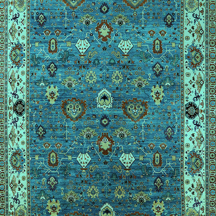 Oriental Turquoise Industrial Rug, urb2317turq