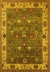 Oriental Yellow Industrial Rug, urb2317yw