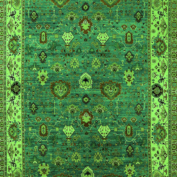 Machine Washable Oriental Green Industrial Area Rugs, wshurb2317grn