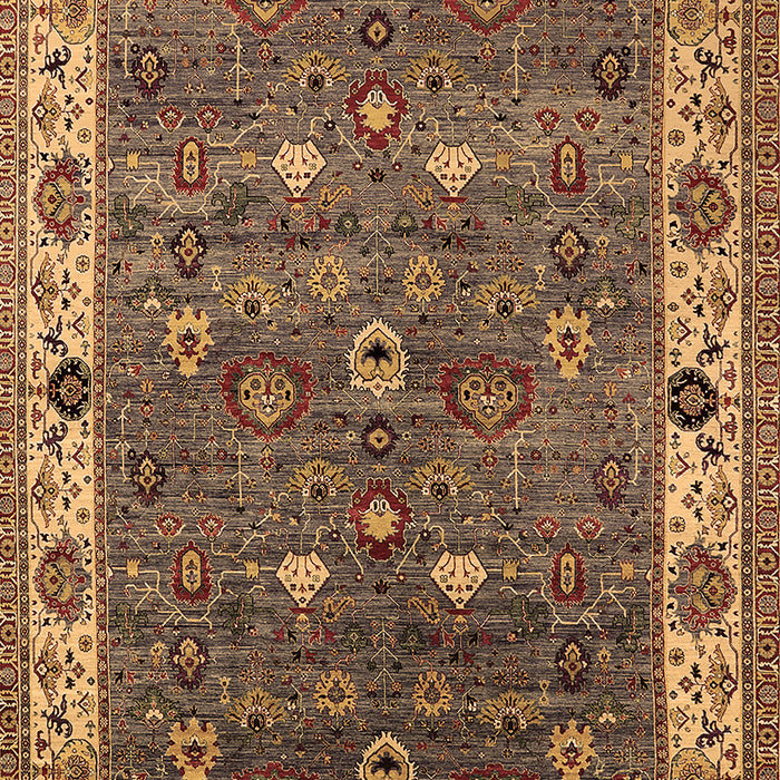 Machine Washable Oriental Brown Industrial Rug, wshurb2317brn