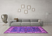 Machine Washable Oriental Purple Industrial Area Rugs in a Living Room, wshurb2317pur