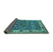 Sideview of Oriental Turquoise Industrial Rug, urb2317turq