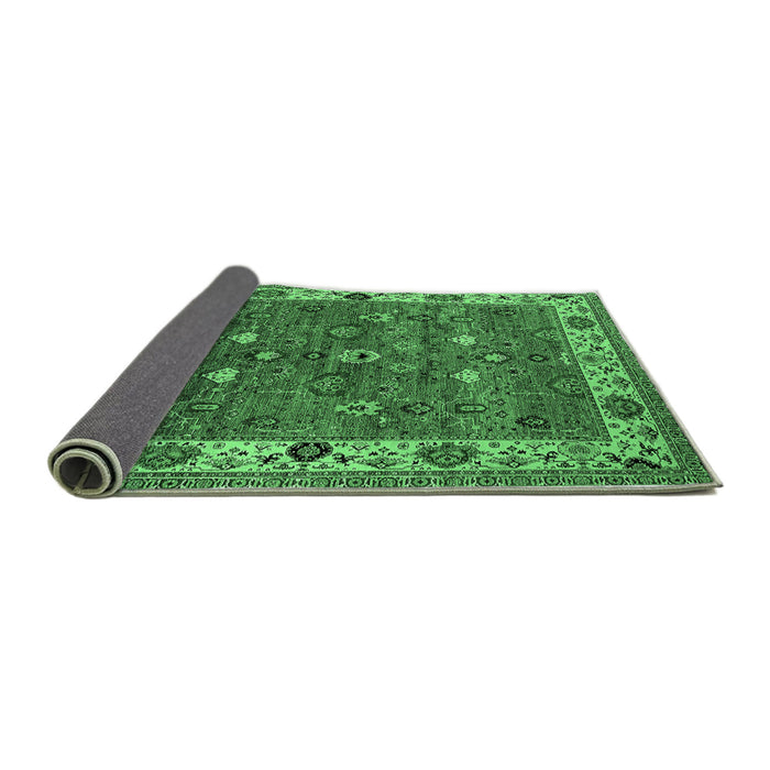 Sideview of Oriental Emerald Green Industrial Rug, urb2317emgrn