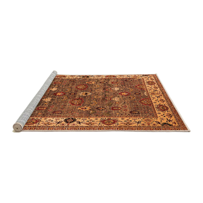 Sideview of Machine Washable Oriental Orange Industrial Area Rugs, wshurb2317org