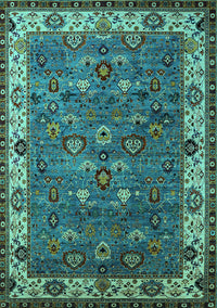 Oriental Turquoise Industrial Rug, urb2318turq