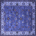 Square Oriental Blue Industrial Rug, urb2318blu