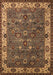 Machine Washable Oriental Brown Industrial Rug, wshurb2318brn