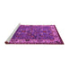 Sideview of Machine Washable Oriental Pink Industrial Rug, wshurb2318pnk