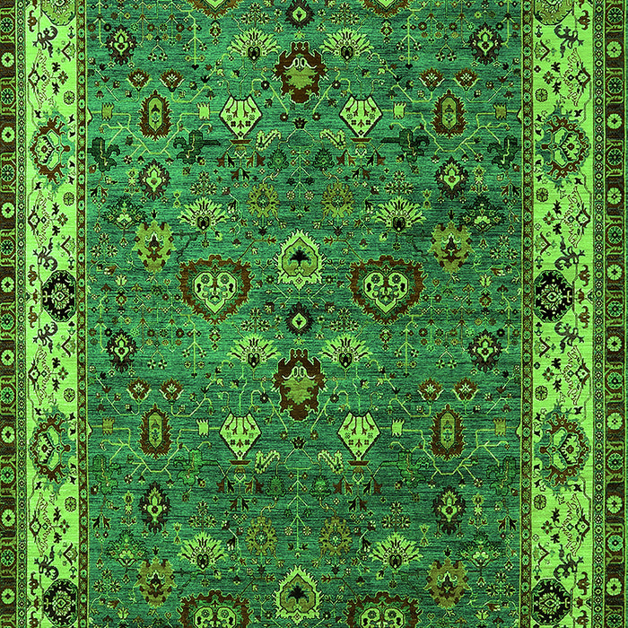 Machine Washable Oriental Green Industrial Area Rugs, wshurb2318grn