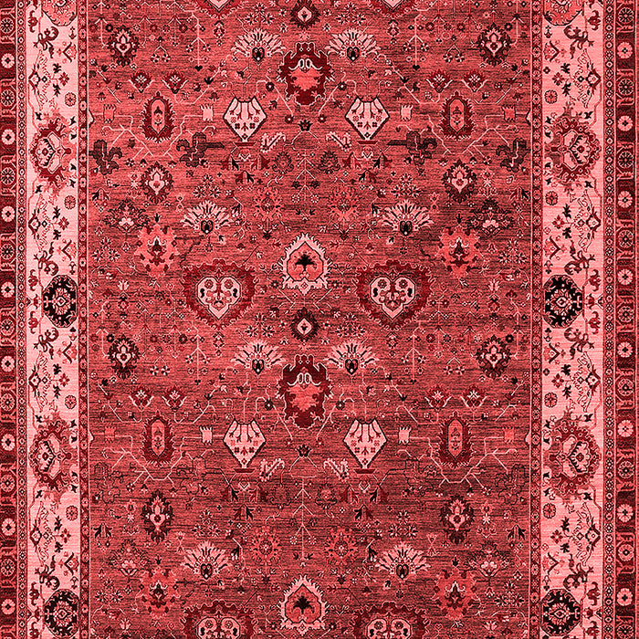 Machine Washable Oriental Red Industrial Rug, wshurb2318red