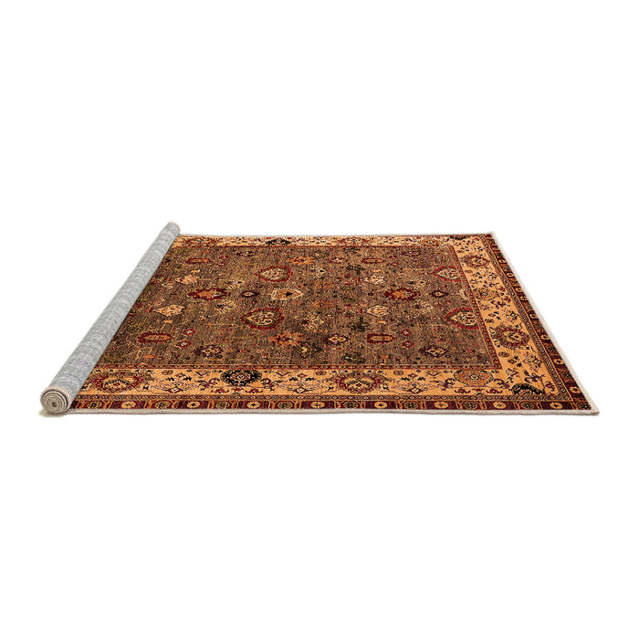 Sideview of Machine Washable Oriental Orange Industrial Area Rugs, wshurb2318org