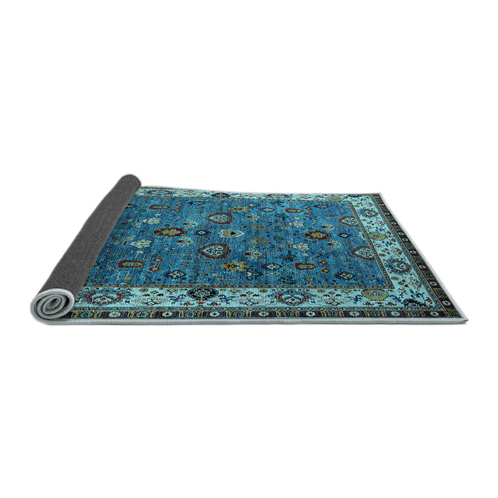 Sideview of Oriental Light Blue Industrial Rug, urb2318lblu