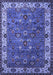 Machine Washable Oriental Blue Industrial Rug, wshurb2318blu