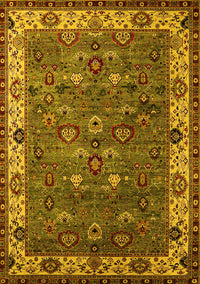 Oriental Yellow Industrial Rug, urb2318yw