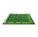 Sideview of Machine Washable Oriental Green Industrial Area Rugs, wshurb2318grn