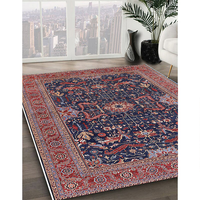 Machine Washable Industrial Modern Plum Purple Rug in a Family Room, wshurb2319