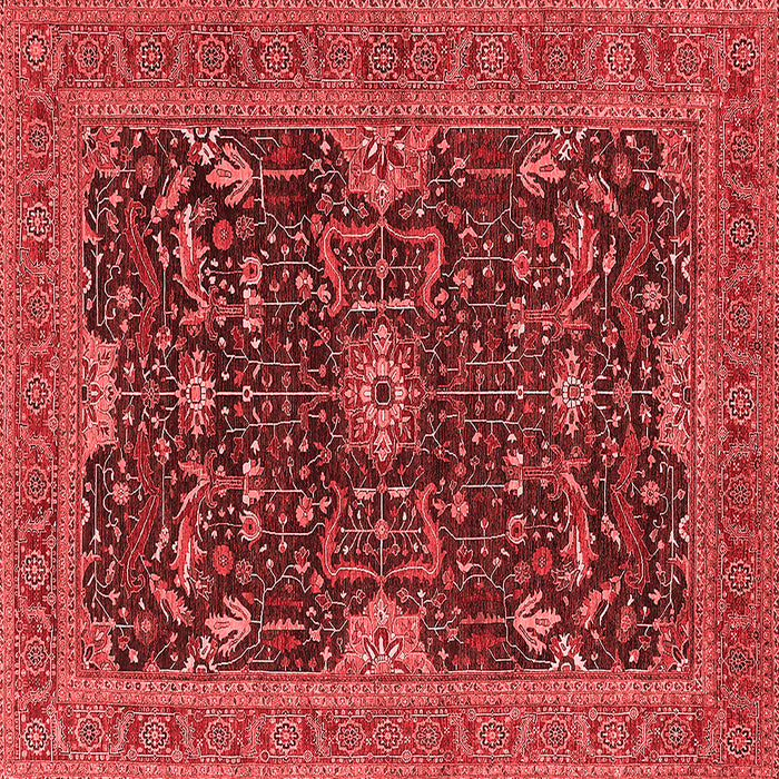 Machine Washable Oriental Red Industrial Rug, wshurb2319red