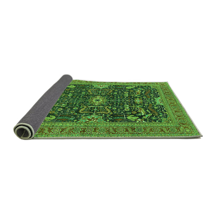 Sideview of Oriental Green Industrial Rug, urb2319grn