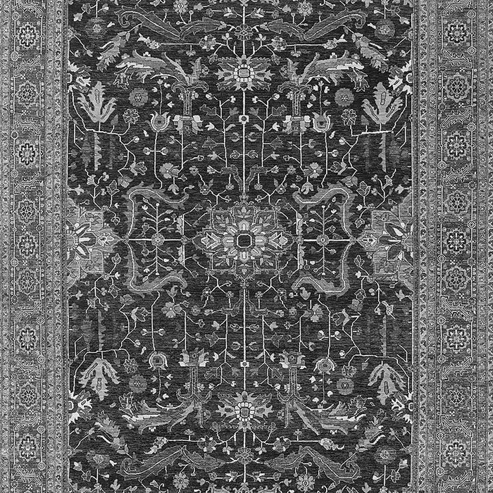Machine Washable Oriental Gray Industrial Rug, wshurb2319gry