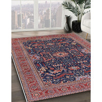 Mid-Century Modern Plum Purple Oriental Rug, urb2319