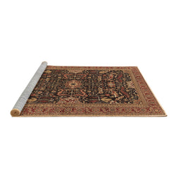 Sideview of Machine Washable Oriental Brown Industrial Rug, wshurb2319brn