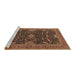 Sideview of Machine Washable Oriental Brown Industrial Rug, wshurb2319brn