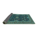 Sideview of Oriental Turquoise Industrial Rug, urb2319turq