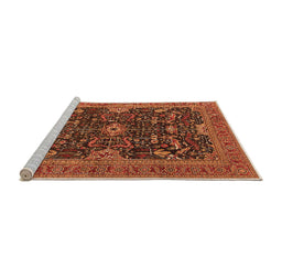 Sideview of Machine Washable Oriental Orange Industrial Area Rugs, wshurb2319org