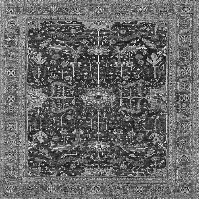 Square Oriental Gray Industrial Rug, urb2319gry