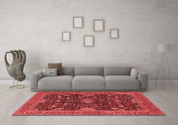 Industrial Red Washable Rugs
