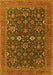 Machine Washable Oriental Yellow Industrial Rug, wshurb2320yw