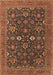 Machine Washable Oriental Brown Industrial Rug, wshurb2320brn