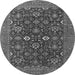 Round Oriental Gray Industrial Rug, urb2320gry