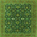 Square Oriental Green Industrial Rug, urb2320grn