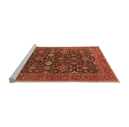 Sideview of Machine Washable Oriental Orange Industrial Area Rugs, wshurb2320org