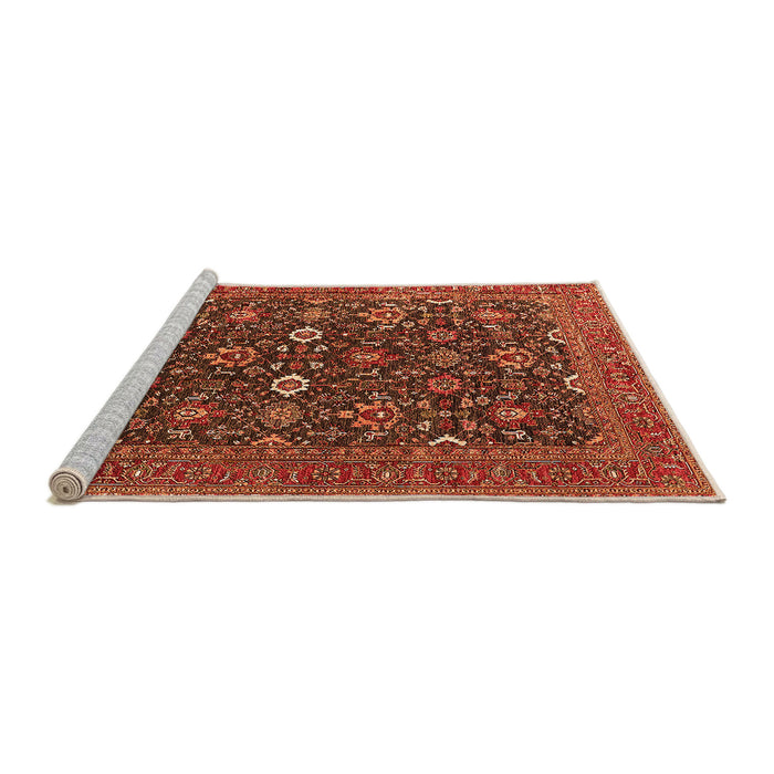 Sideview of Machine Washable Oriental Orange Industrial Area Rugs, wshurb2320org