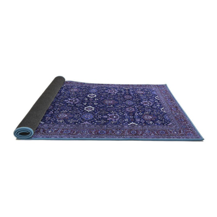 Sideview of Oriental Blue Industrial Rug, urb2320blu