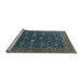 Sideview of Machine Washable Oriental Light Blue Industrial Rug, wshurb2320lblu