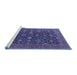 Sideview of Machine Washable Oriental Blue Industrial Rug, wshurb2320blu