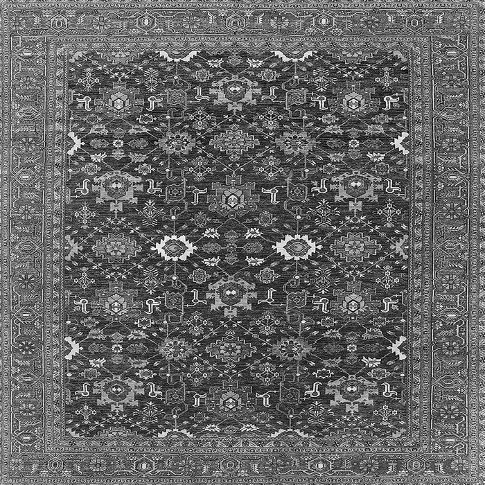 Square Oriental Gray Industrial Rug, urb2320gry