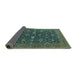 Sideview of Oriental Turquoise Industrial Rug, urb2320turq